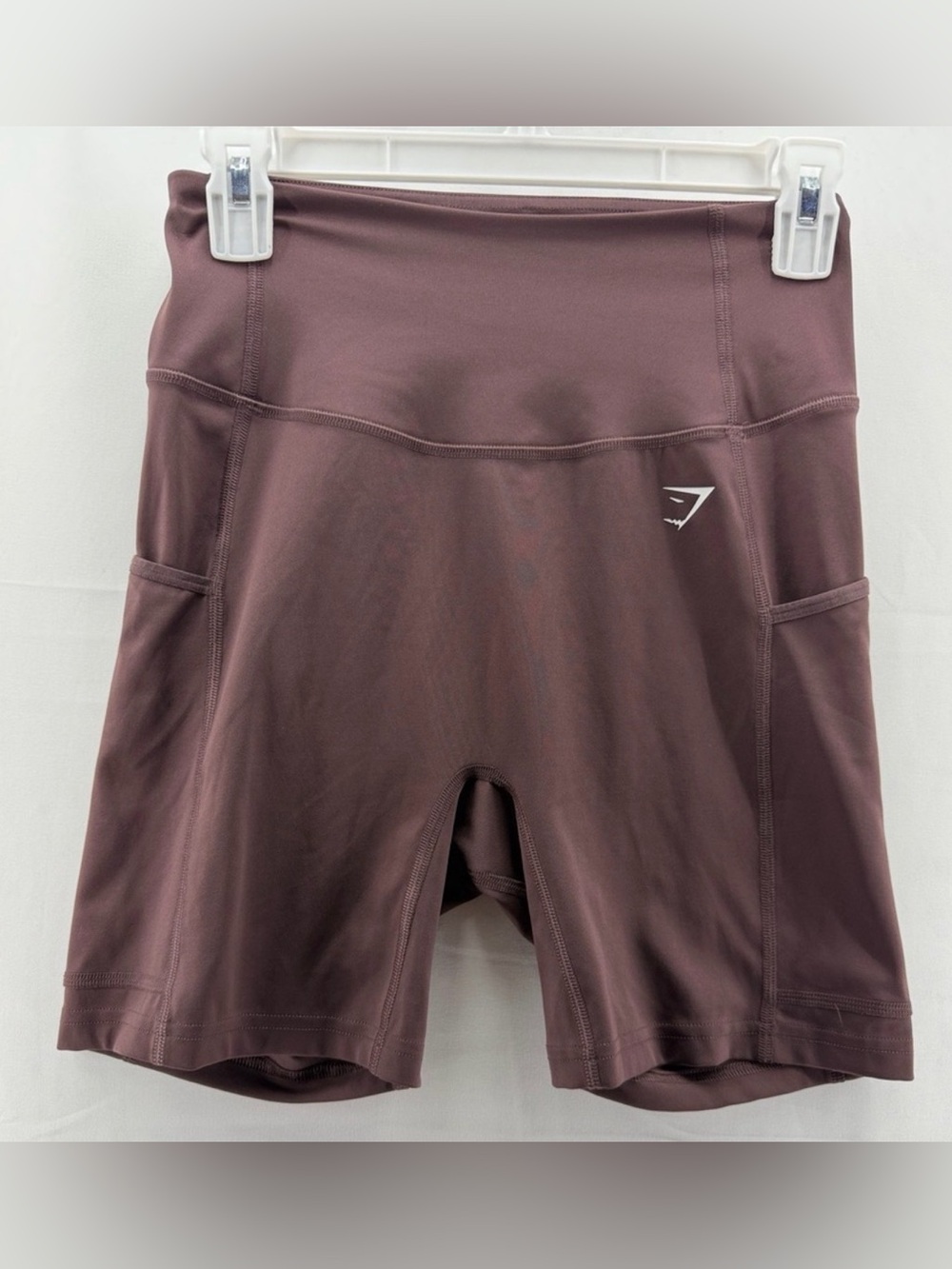 Gymshark Women’s Mauve Plum High-Rise Pocket  Bike Shorts Size Small